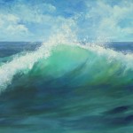 Wave breaking- offshore breeze - Man Sands