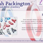 Website for Contemporary Jeweller 'Sarah Packington'