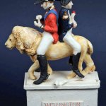 Wellington et Napoleon astride a Lion