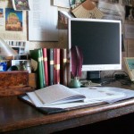 William's desk where many of the poems are written.