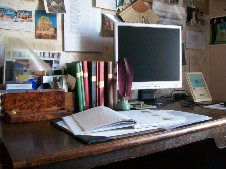 William's desk where many of the poems are written.