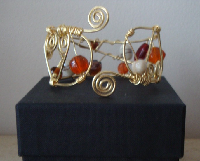 Wirework  Bangle/Cuff No 2 (alternative view)