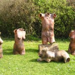 Wood fired life size torsos