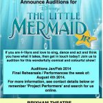 Auditions for Disneys The little Mermaid Jr age 4-19yrs