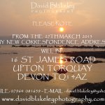 DAVID BLAKELEY PHOTOGRAPHY - change of correspondence address