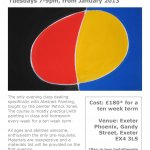 Patrick Jones Abstract Art Classes new term at Exeter Phoenix