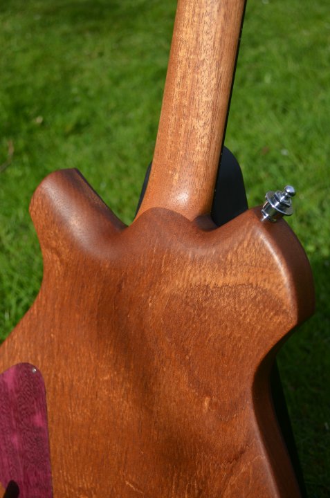 Close up of the Neck/body joint on the electric guitars