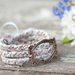 Floral plaited bracelet