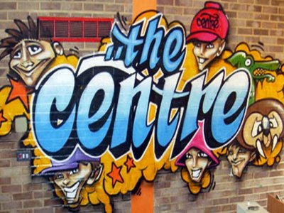 Graffiti fun during Lindfield Arts Festival on 17 Sep