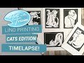 Lino printing time-lapse Cat series